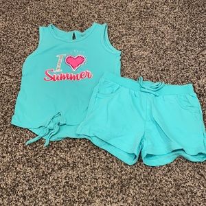 I 💗 summer tank top with shorts